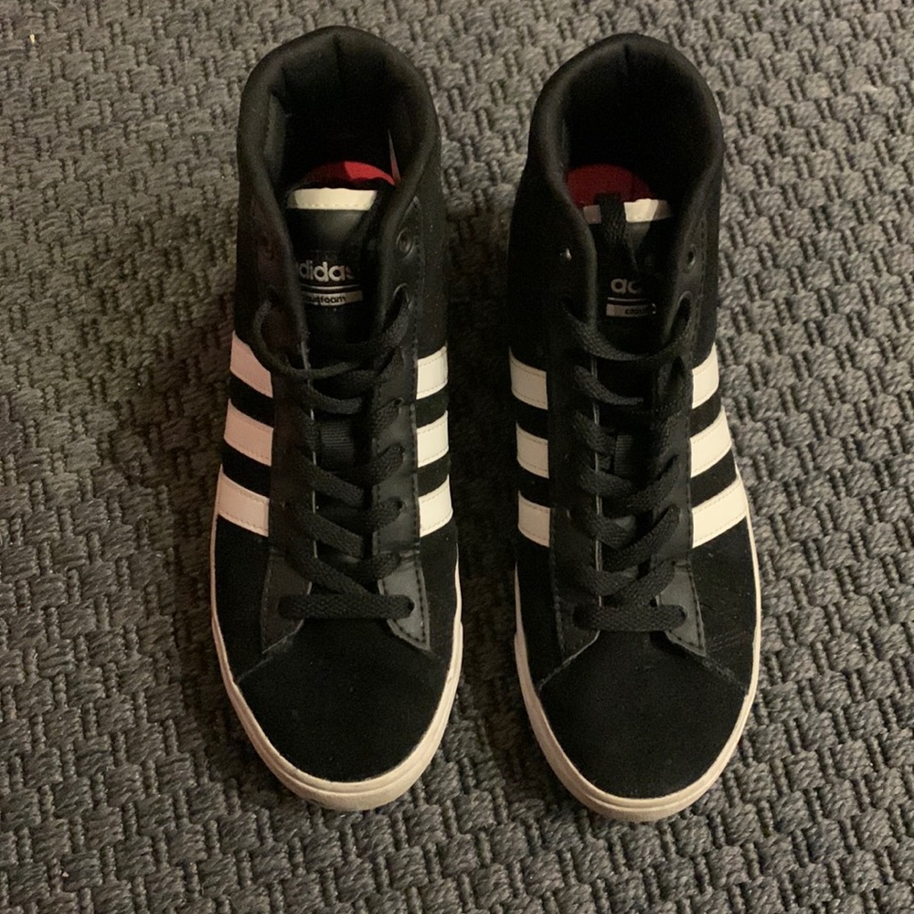 Adidas high top suede sneakers